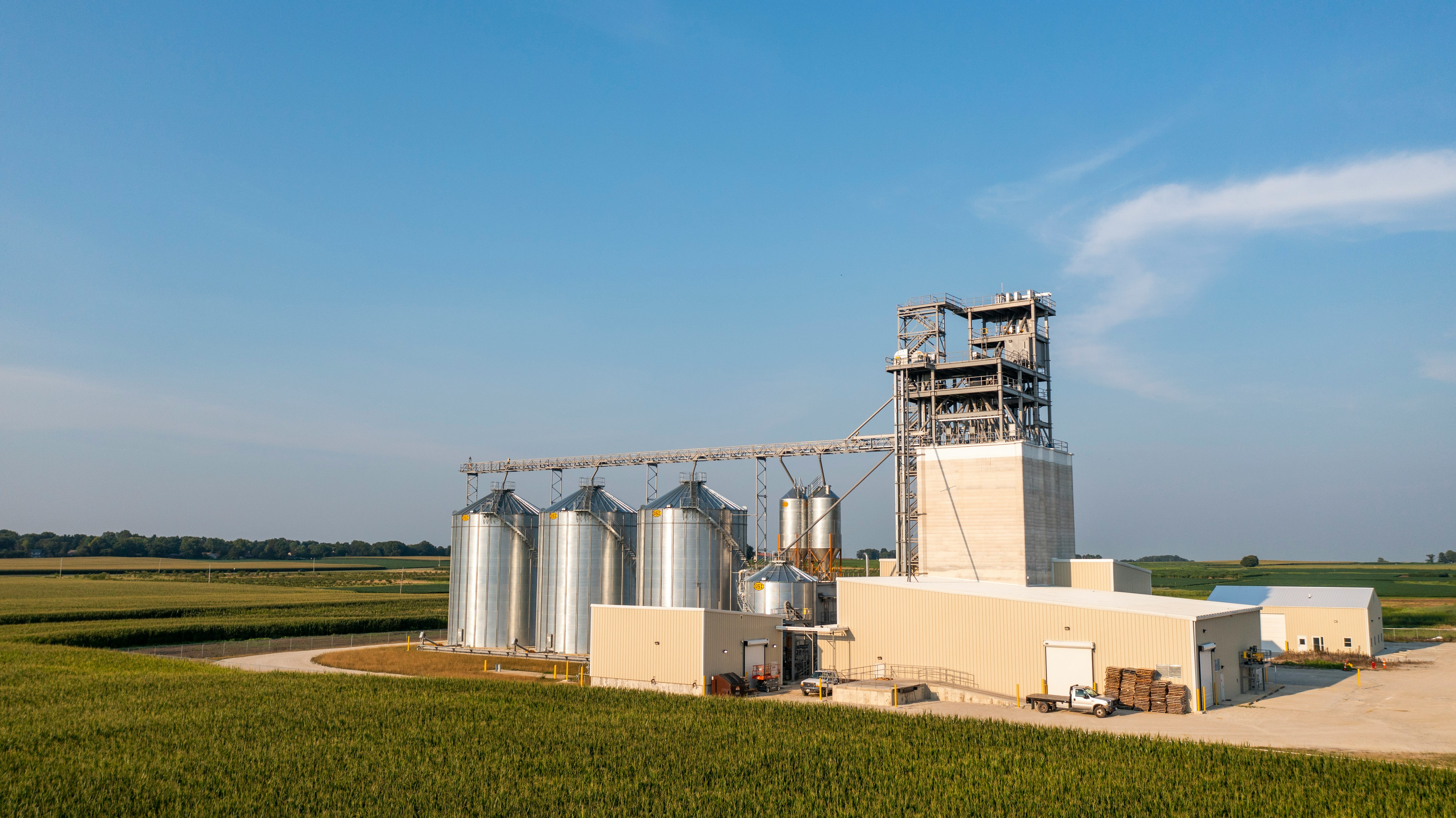 Grain handling and processing facility
